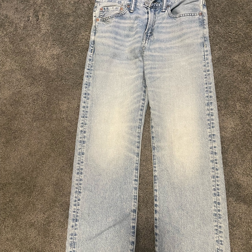 American Eagle Outfitters Light Blue Straight Leg Jeans